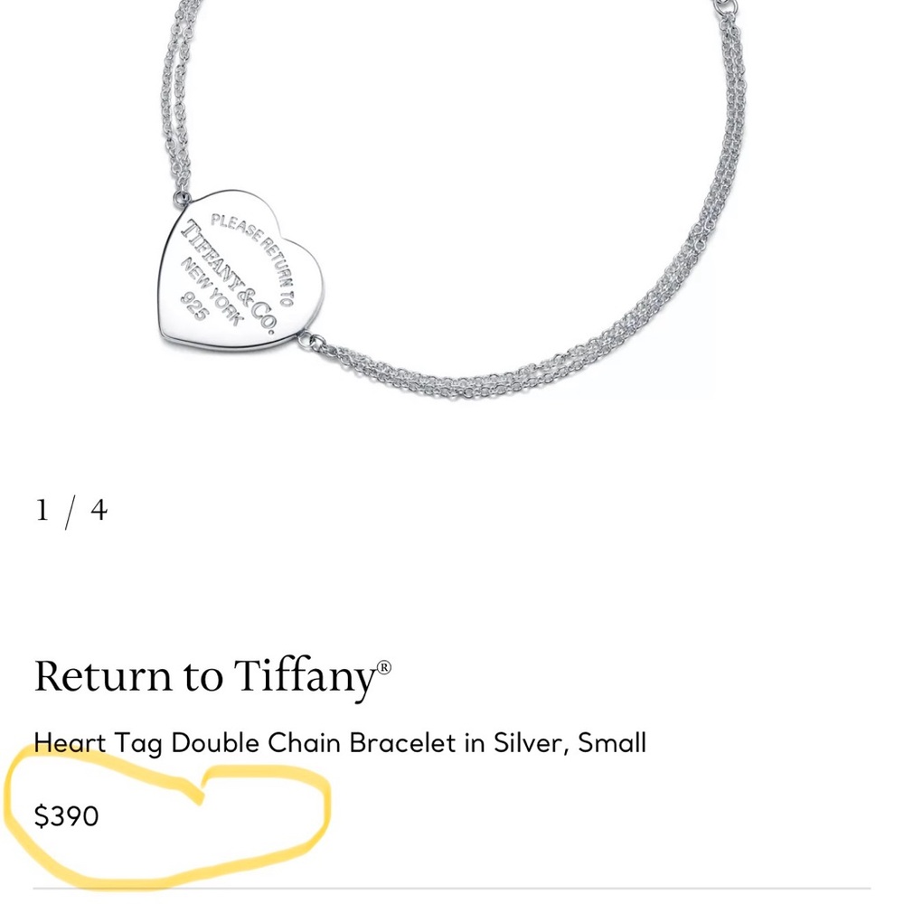 Return-to-Tiffany Heart Tag Bracelet - Picture 5 of 11